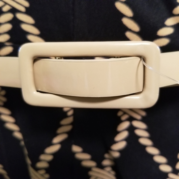 *Navy Belted Sheath Dress* - Picture 3 of 13